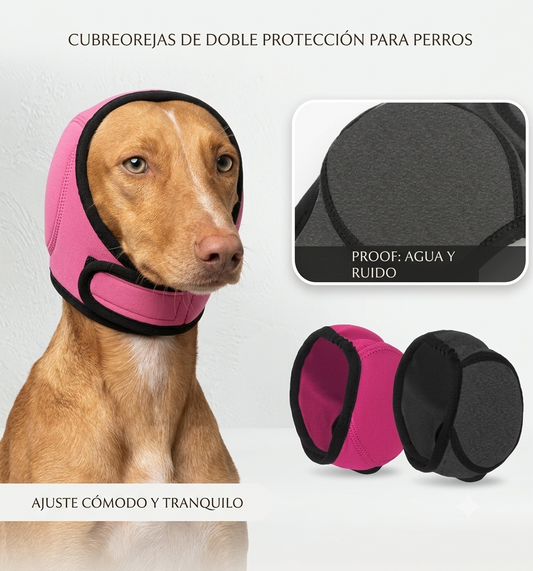 Orejeras calmantes para perros, ajustables e impermeables, reduce el ruido para aliviar ansiedad